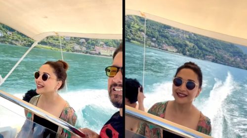 madhuri dixit drives motorboat on lake como fans say boss queen takes the wheel 169045429016x9