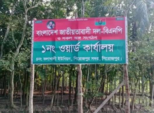 বিএনপির কার্যালয়ের সাইনবোর্ড সাঁটিয়ে প্রবাসীর জমি দখল