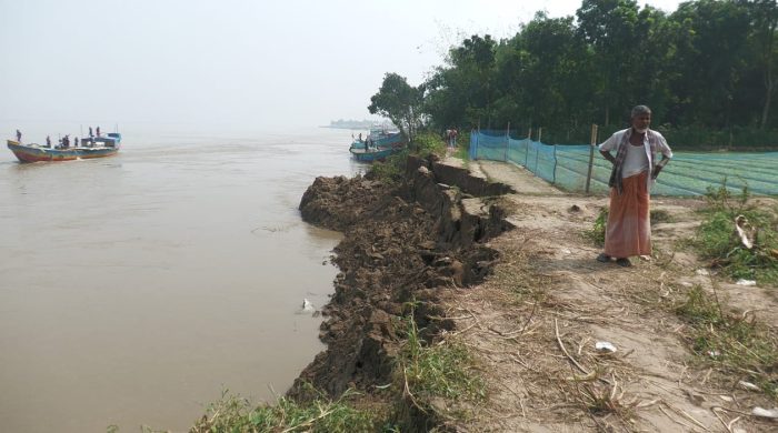 পদ্মার তীব্র ভাঙনে আতঙ্কিত জনজীবন