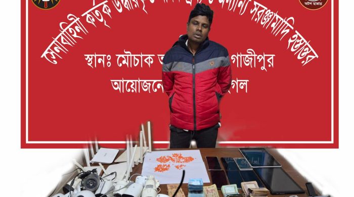 কালিয়াকৈরে ড্রোন ও সিসি ক্যামেরায় নজরদারি করে মাদক ব্যবসায়ী গ্রেফতার