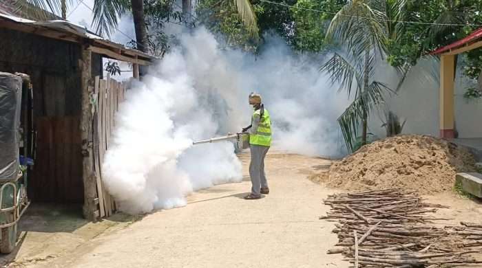 বাঘাইছড়ি পৌরসভার উদ্যোগে মশক নিধন কর্মসূচির শুভ উদ্বোধন