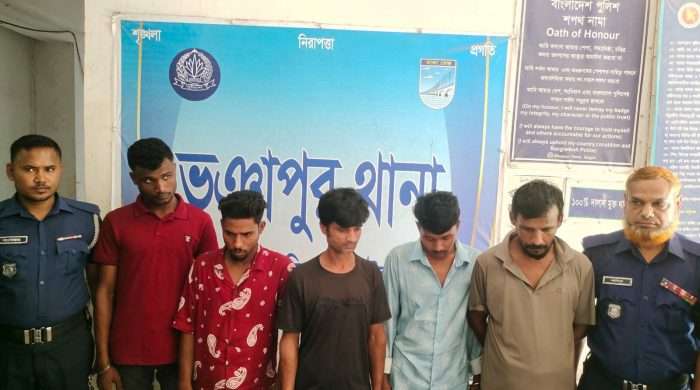 ভূঞাপুরে যমুনা নদী থেকে ডাকাতির প্রস্তুুত কালে পাঁচ ডাকাত আটক